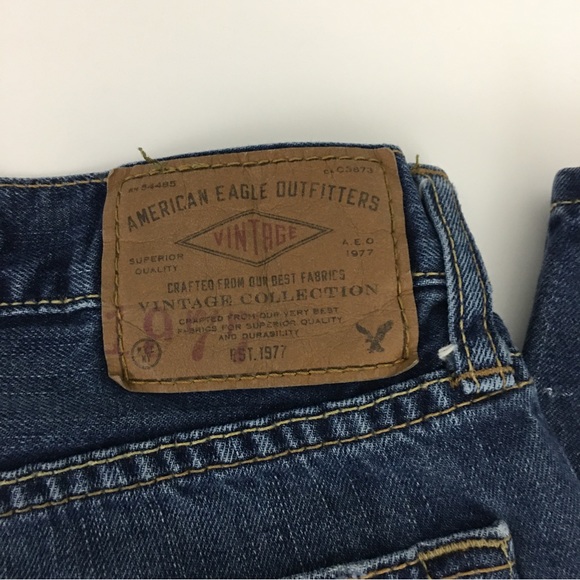 American Eagle Original Straight Medium Wash Distressed Jeans Men’s 28 - Picture 7 of 12